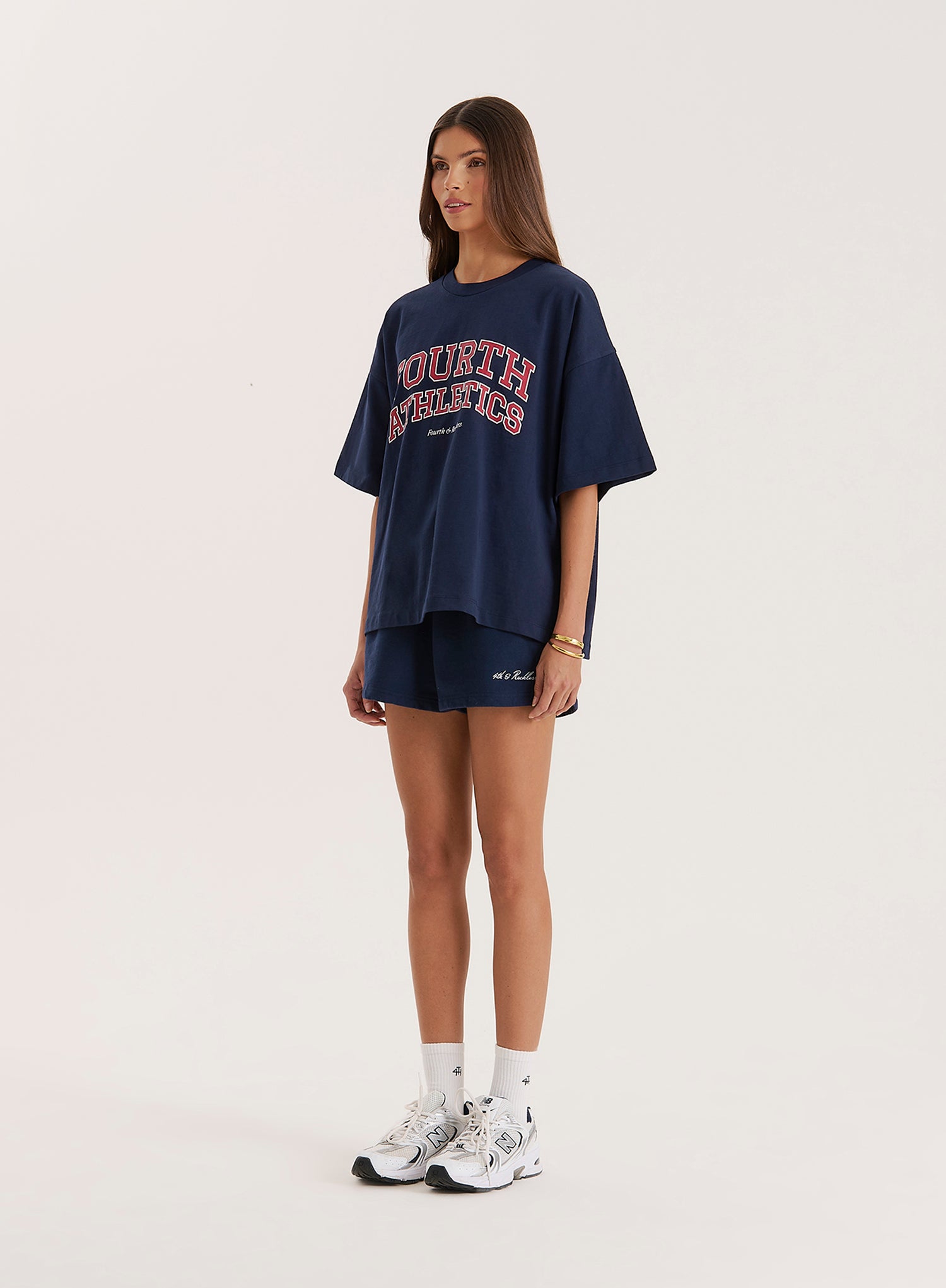 Navy Fourth Athletics Oversized T-Shirt
